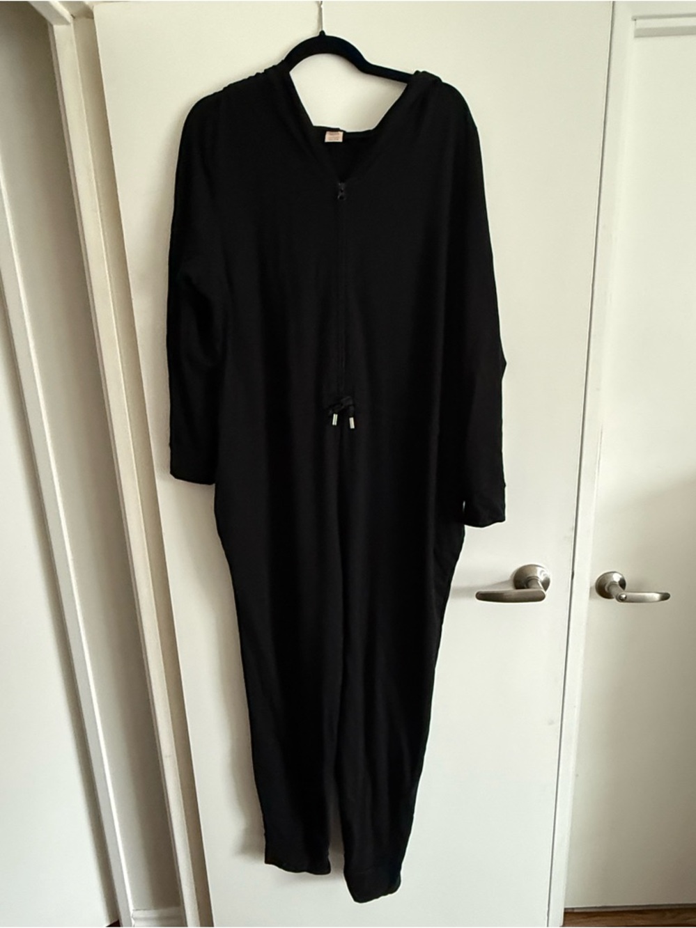 Smash +tess 
Black Hooded Jumpsuit Romper(Julian) XXXL